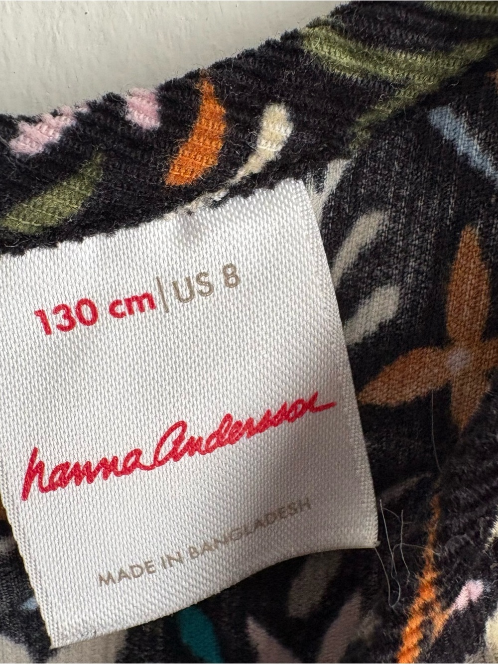 Hanna Andersson Unicorn Print Fit & Flare Corduroy Dress Girls 8 - Picture 2 of 3